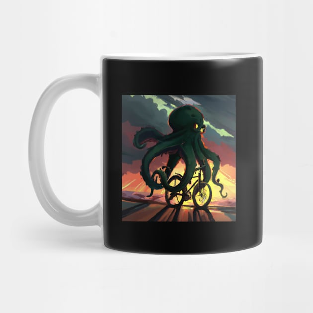 Octopus on a bike by InfinityTone